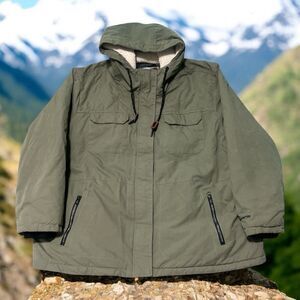 Free Country Coat Men’s 3XL Mountain Guide Hooded Green Water Resistant Winter